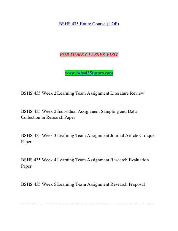 BSHS 435 TUTORS Logical Brains / bshs435tutors.com BSHS 435 TUTORS Logical Brains / bshs435tutors.com