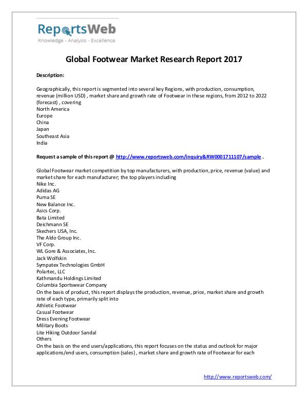 2017 Analysis: Footwear Market Report