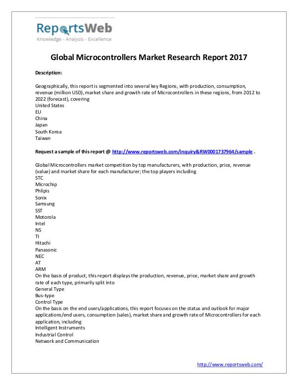 2017 Study - Global Microcontrollers Market