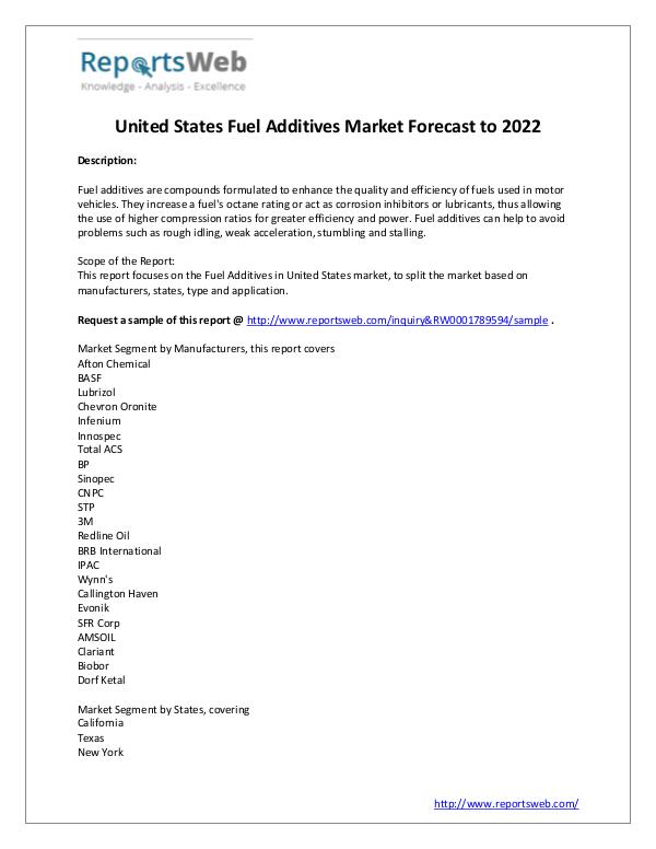 Fuel Additives Market Sales, Growth & Price Study