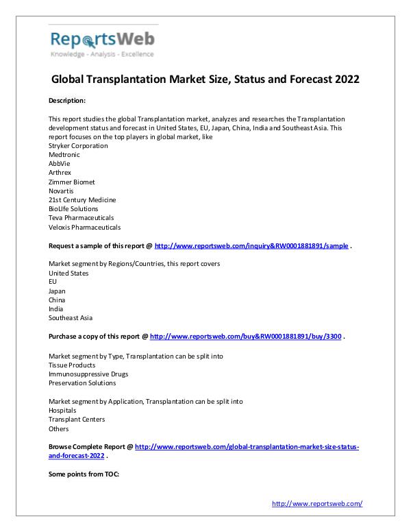 2017 Development of Transplantation Industry