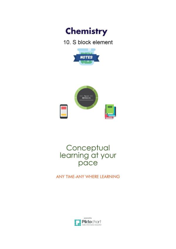 Chemistry Class 11 Chapter 10. S block element