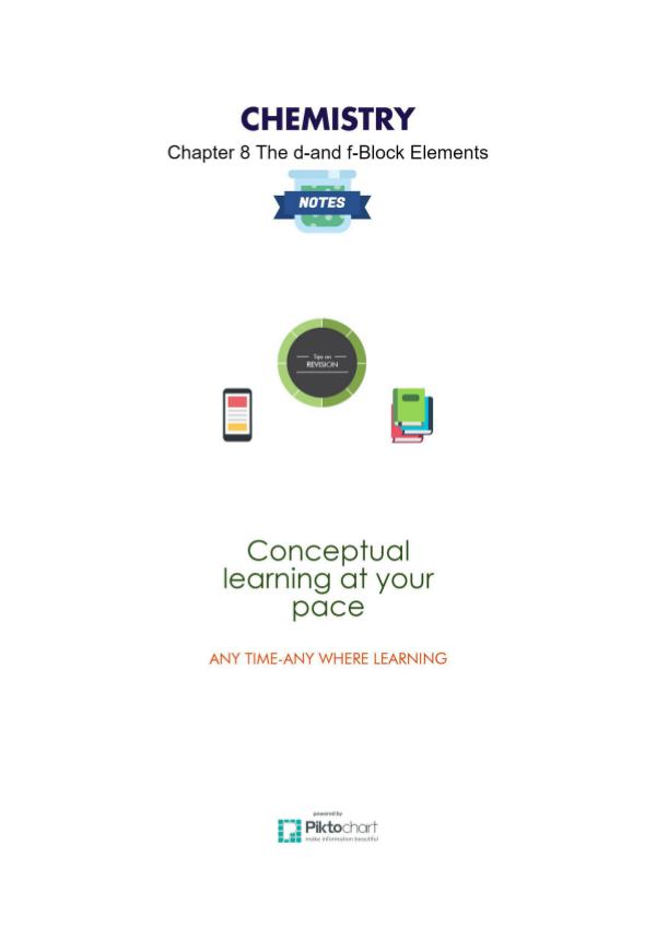 Chapter 8 The D and F Block Element Chapter 8 The d and f Block elements