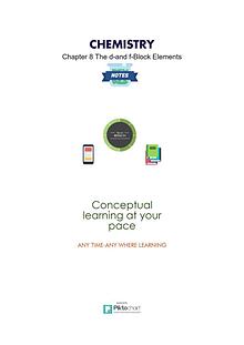 Chapter 8 The D and F Block Element
