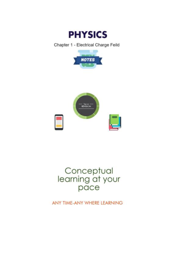 Chapter 1 Electric Charge , Class 12 Physics