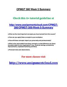 uop cpmgt 300 entire course