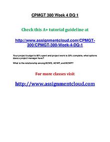 uop cpmgt 300 entire course