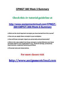 uop cpmgt 300 entire course