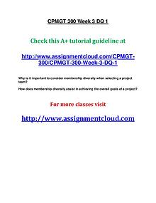 uop cpmgt 300 entire course