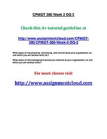 uop cpmgt 300 entire course