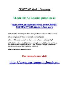 uop cpmgt 300 entire course