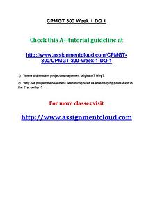 uop cpmgt 300 entire course