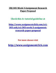 ASH CRJ 303 Entire course