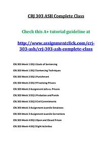 ASH CRJ 303 Entire course