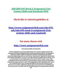 ASH EDU 675 Entire Course NEW