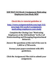 UOP MGT 312 Entire Course NEW