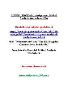 UOP GEN 201 Entire Course