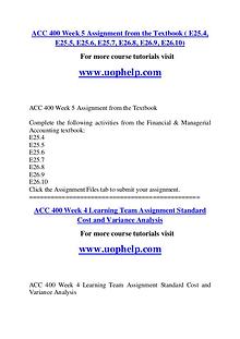 ACC 400 Endless Education /uophelp.com