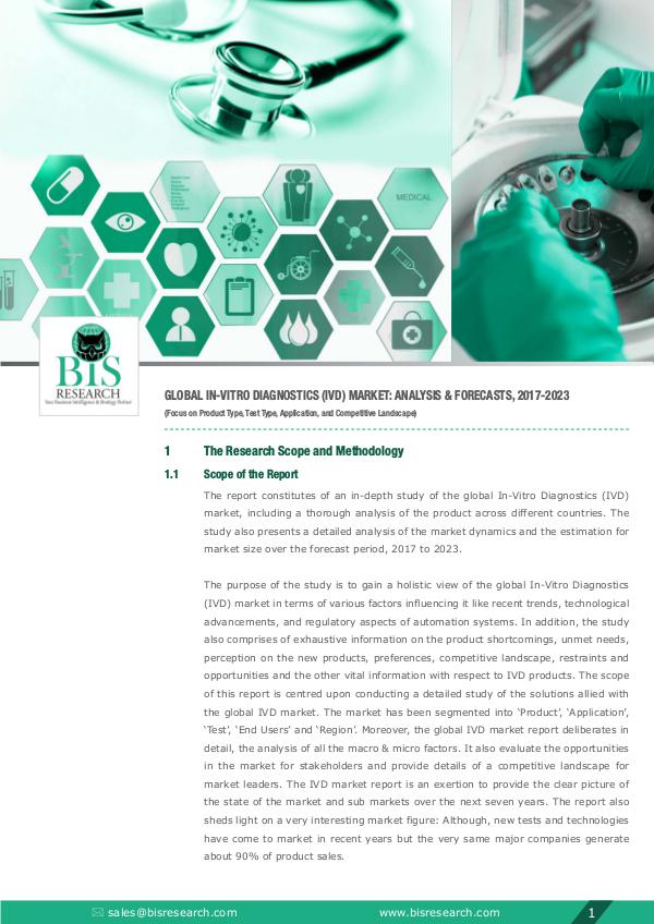 Global In Vitro Diagnostics Market: Analysis and Forecast 2017-2023 Global In Vitro Diagnostics Market