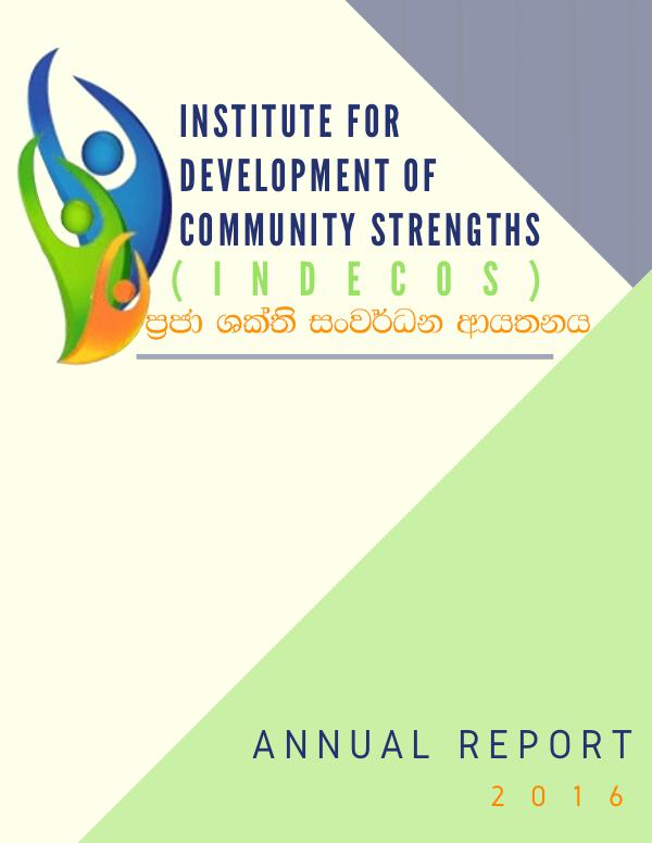 Institute for Development of Community Strengths Annual Report 2016