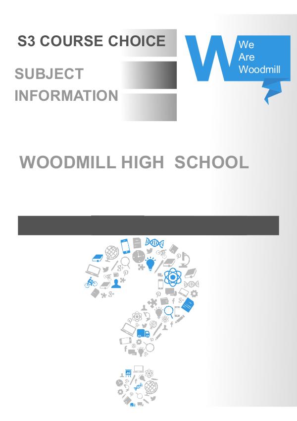 S3 Course Choice Booklet 2019 S3 Course Choice Booklet 2019