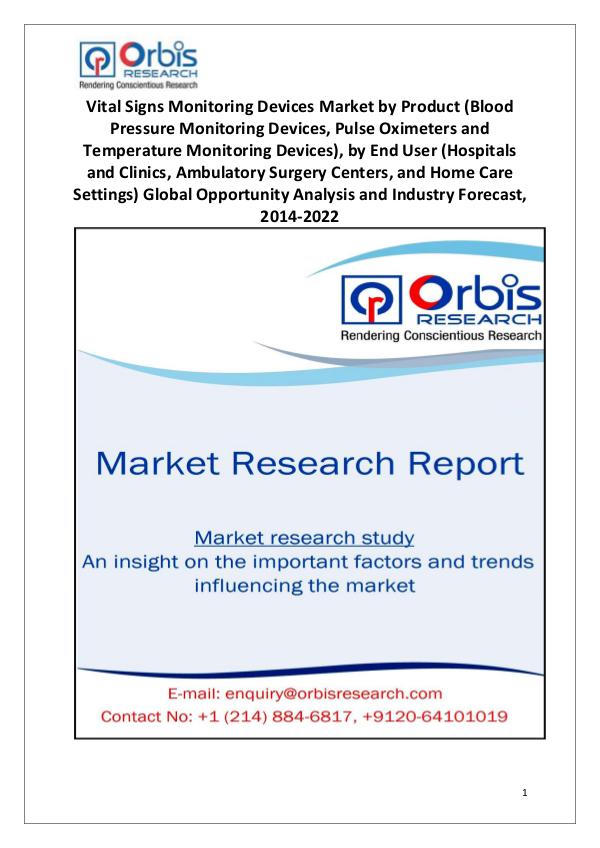 Worldwide Vital Signs Monitoring Devices Market