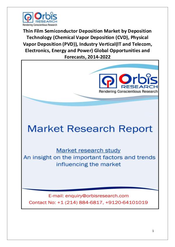 Thin Film Semiconductor Deposition Market 2022