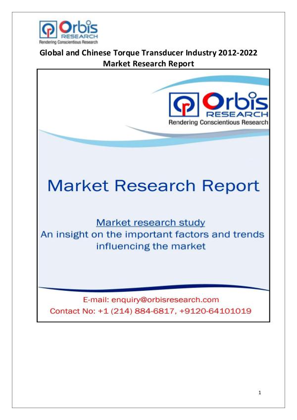 Market Report Study Torque Transducer Industry