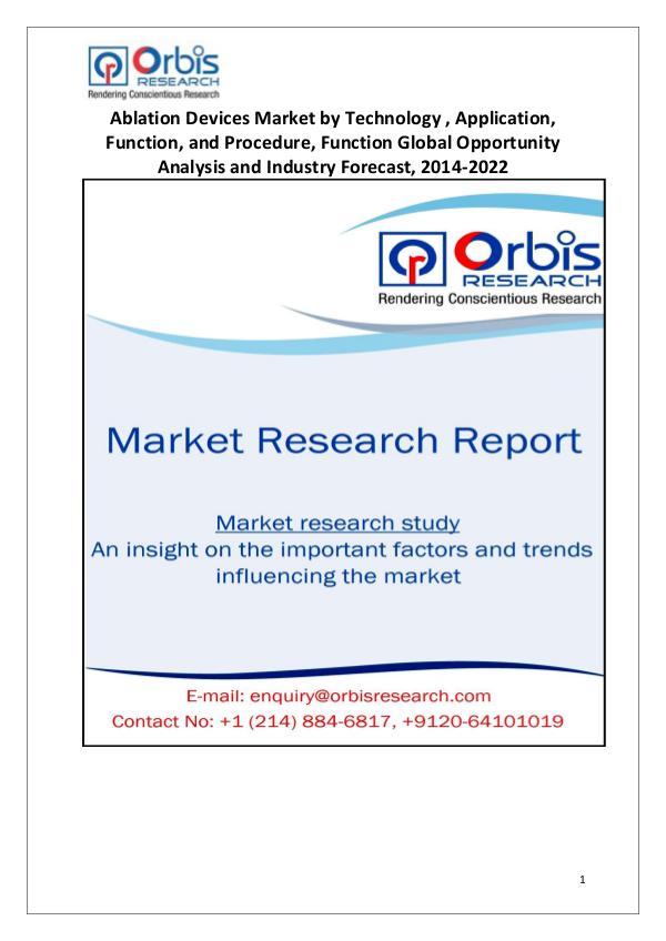 Market Report Study Latest News: Ablation Devices Industry