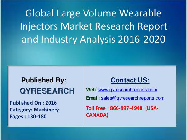 Large Volume Wearable Injectors Market : GLOBAL INDUSTRY ANALYSIS 2