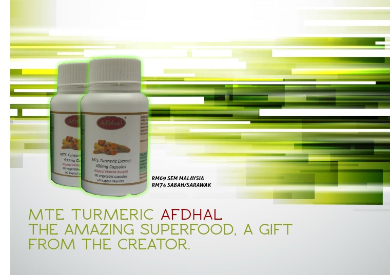 MTE TURMERIC MTE TURMERIC AFDHAL, THE AMAZING SUPERFOOD