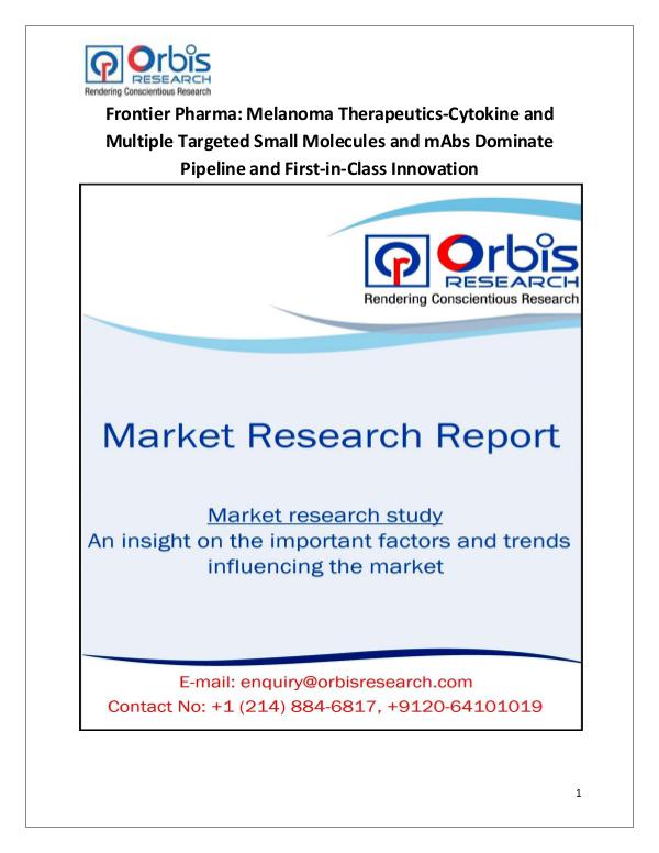 Melanoma Therapeutics-Cytokine and Multiple Targeted Small Molecules Melanoma Therapeutics-Cytokine and Multiple Target