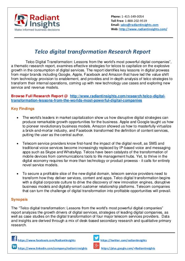 Telco digital transformation