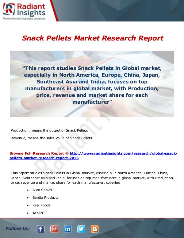 Snack Pellets Market