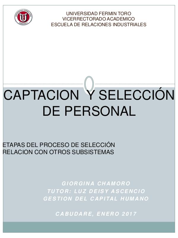 Mi primera revista Captación y Selección