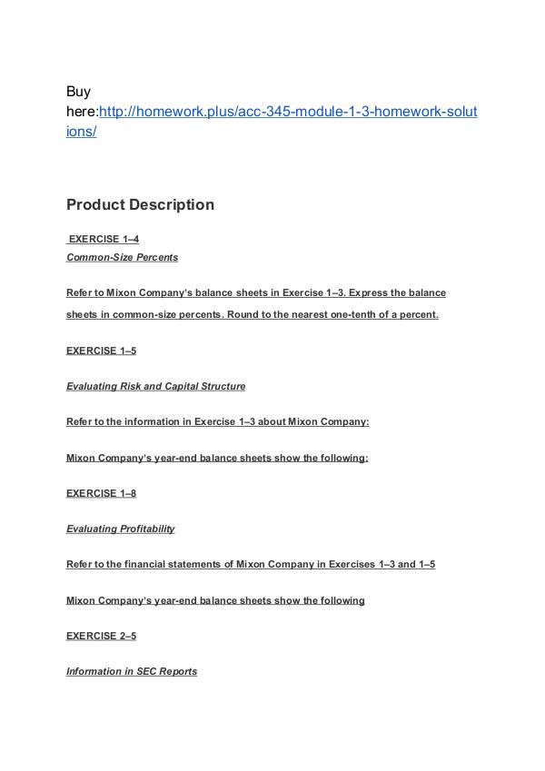 ACC 345 Module 1-3 Homework (solutions) SNHU