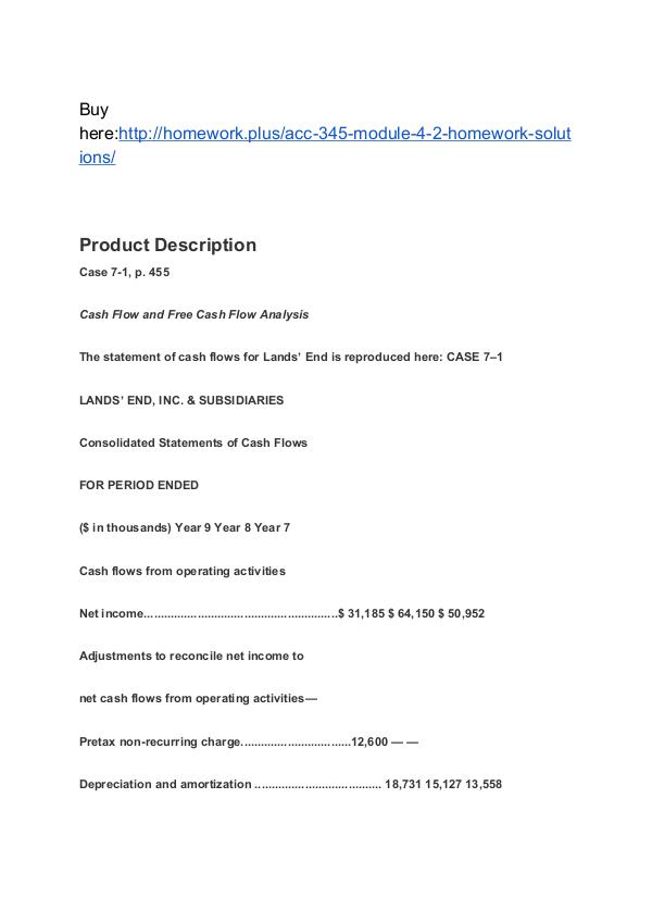 ACC 345 Module 4-2 Homework (solutions) SNHU