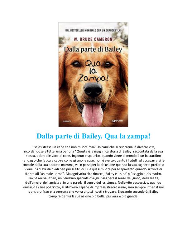 [DOWNLOAD] PDF [DOWNLOAD] PDF Dalla parte di Bailey Qua la zampa