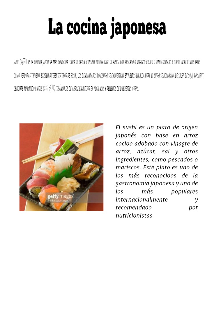 Tipos principales de sushi, ingredientes y rellenos tipos de sushi