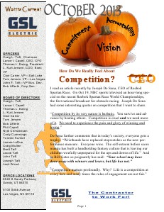 October 2013 GSL Employee Newsletter Oct. 2013