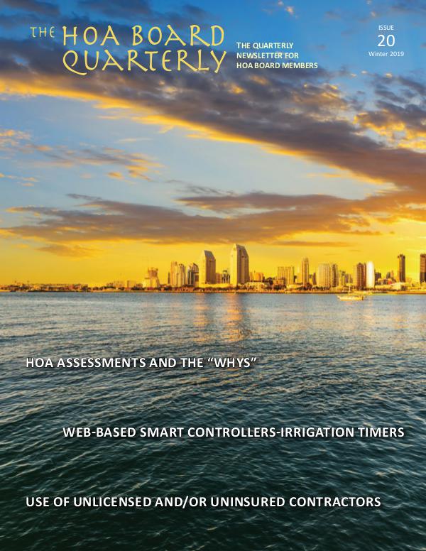 The HOA Board Quarterly Winter 2019 Issue #20