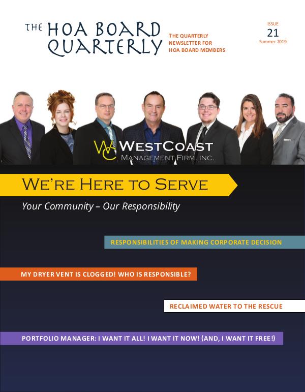 The HOA Board Quarterly Summer 2019 Issue #21