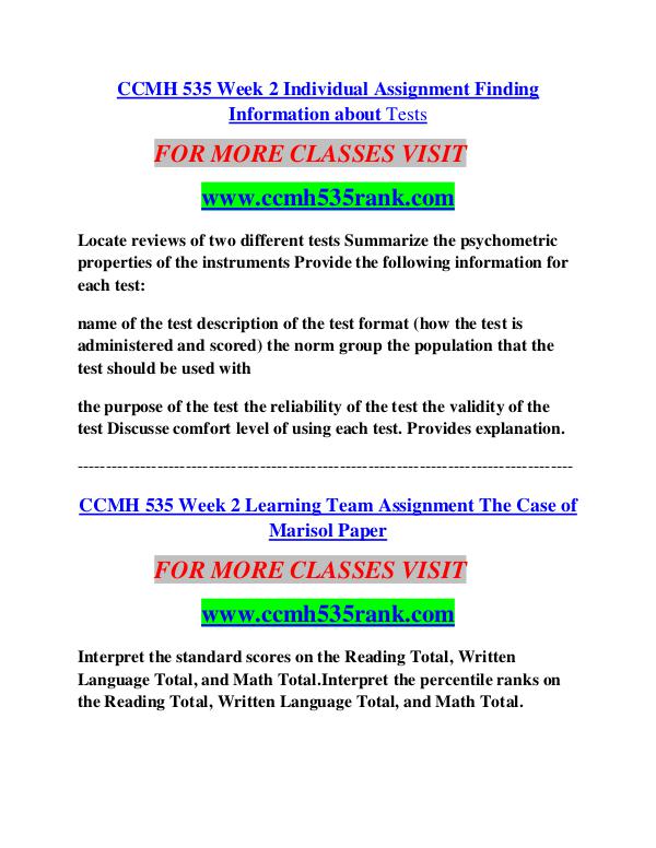 CCMH 535 RANK Career Begins/cchm535rank.com CCMH 535 RANK Career Begins/cchm535rank.com