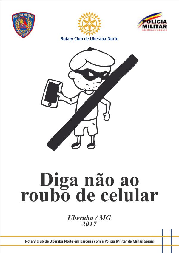 Cartilha DIGA NÃO AO ROUBO DE CELULAR