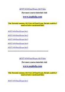 ACCT 434 Endless Education /uophelp.com