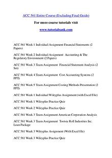 ACC 561 Course Great Wisdom / tutorialrank.com