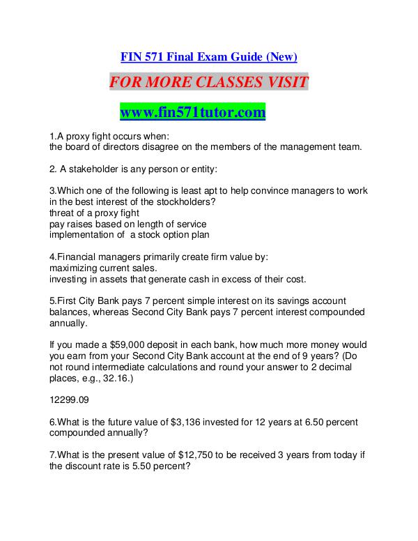 FIN 571 TUTOR Future Starts Here/fin571tutor.com FIN 571 TUTOR Future Starts Here/fin571tutor.com
