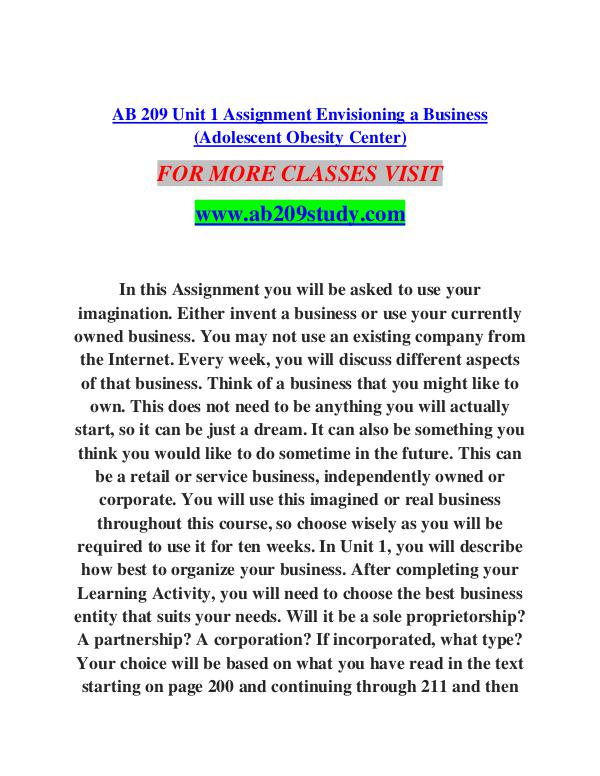 AB 209 STUDY Extraordinary Life/ab209study.com AB 209 STUDY Extraordinary Life/ab209study.com