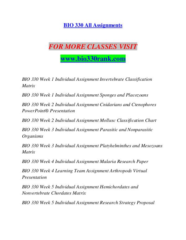 BIO 330 rank Career Begins/bi0 330mart.com BIO 330 rank Career Begins/bi0 330mart.com