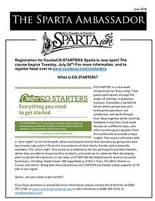 Sparta Area Chamber of Commerce Newsletter